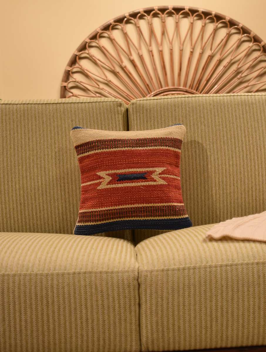 Terracotta Kilim Cushion Cover