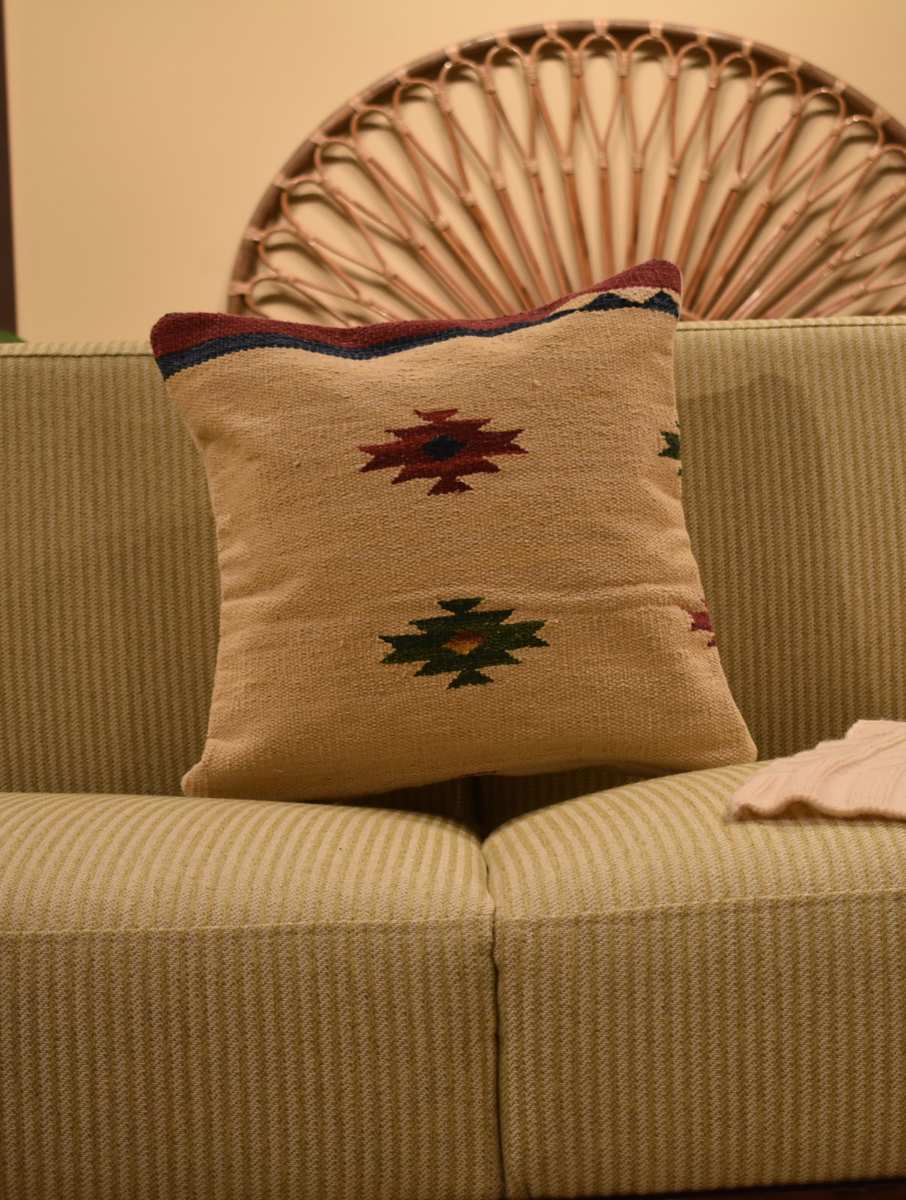 Golden Dune Kilim Cushion Cover 